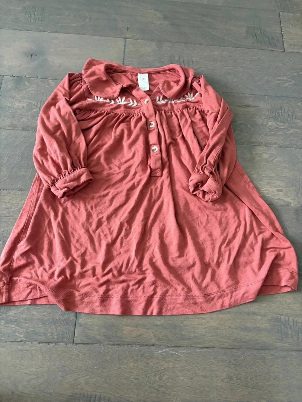 Kate Quinn bamboo cowgirl Embroidered yoke dress 3t
